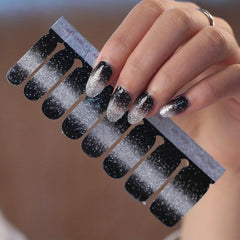 Gradient Glitter Nail Stickers Set with Nail File