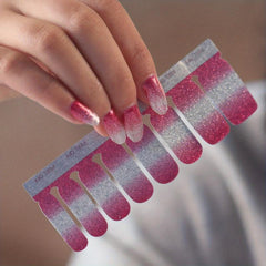 Gradient Glitter Nail Stickers Set with Nail File