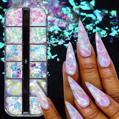 Mermaid Nail Art Glitter Sequins for DIY Manicure Decoration