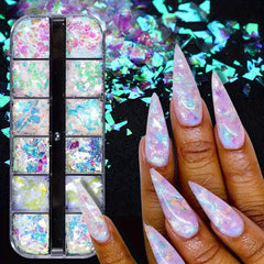 Mermaid Nail Art Glitter Sequins for DIY Manicure Decoration