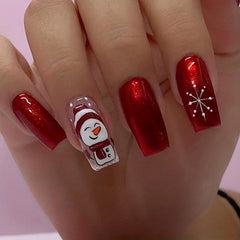 Gradient Almond Press On Nails Glossy Medium False Nails
