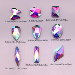 100pcs Crystal AB Nail Art Rhinestones 3D Fancy Stones DIY Decorations