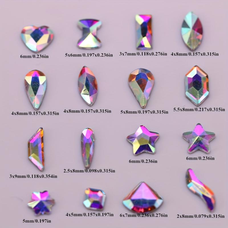 100pcs Crystal AB Nail Art Rhinestones 3D Fancy Stones DIY Decorations