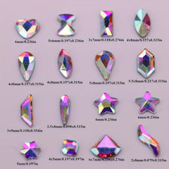 100pcs Crystal AB Nail Art Rhinestones 3D Fancy Stones DIY Decorations