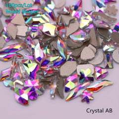 100pcs Crystal AB Nail Art Rhinestones 3D Fancy Stones DIY Decorations