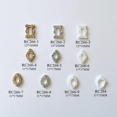 30pcs Vintage Photo Frame Nail Art 3D Resin Accessories