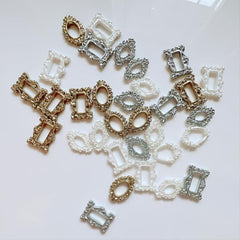 30pcs Vintage Photo Frame Nail Art 3D Resin Accessories