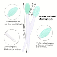 3pcs Lip Scrub Brush Silicone Facial Cleansing Brush