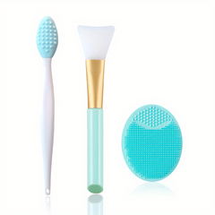 3pcs Lip Scrub Brush Silicone Facial Cleansing Brush