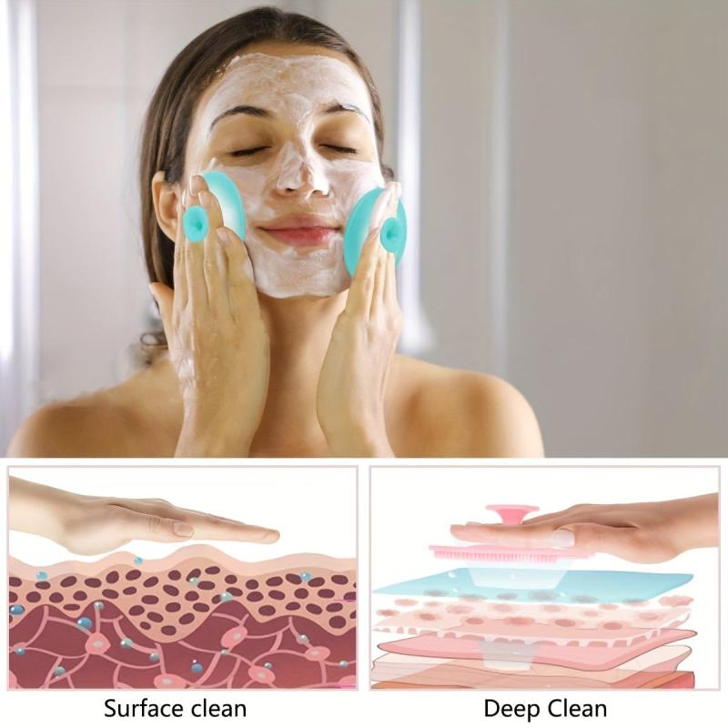 3pcs Lip Scrub Brush Silicone Facial Cleansing Brush