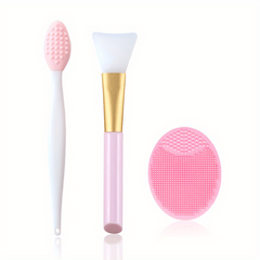 3pcs Lip Scrub Brush Silicone Facial Cleansing Brush