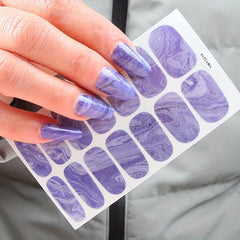 Marble Print Toenail Polish Stickers Self Adhesive Art Decal Strips