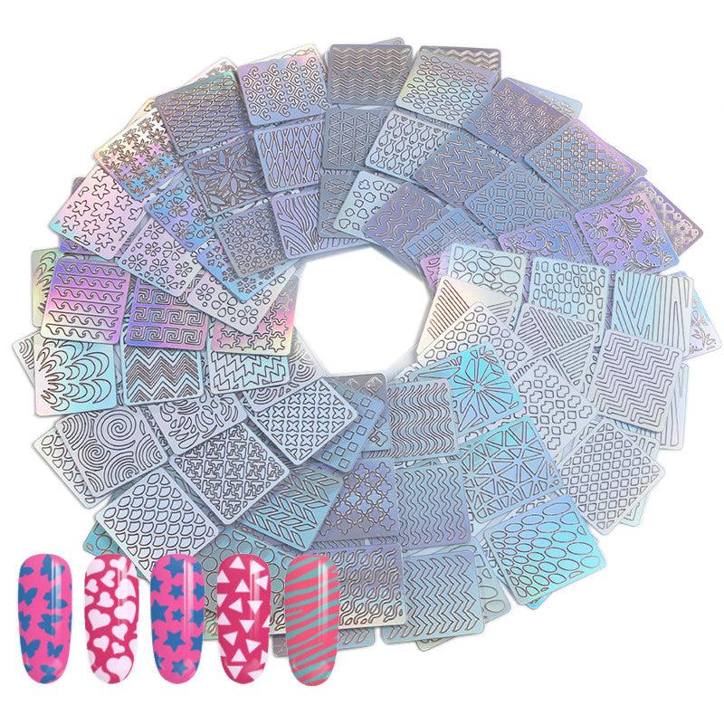 24 Nail Vinyl Stencils Set Nail Decoration Stickers Tips Decals
