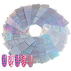 24 Nail Vinyl Stencils Set Nail Decoration Stickers Tips Decals