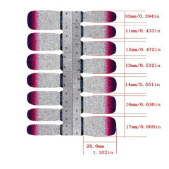 Y2K Glitter Silvery Nail Polish Stickers