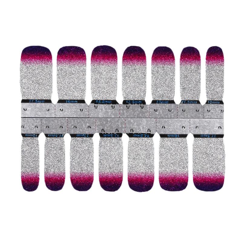 Y2K Glitter Silvery Nail Polish Stickers