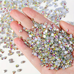 4500 pcs AB Clear Rhinestones Flat Back Crystals for Crafts Nails Shoes