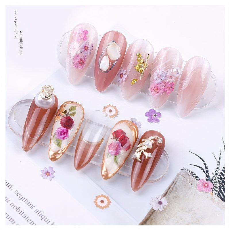 50 Pcs Nail Art Stickers Ornaments Manicure Small Daisy Flowers Nail Stickers