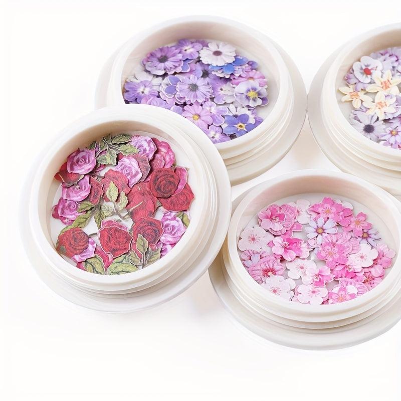 50 Pcs Nail Art Stickers Ornaments Manicure Small Daisy Flowers Nail Stickers