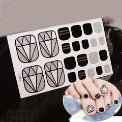 Waterproof Full Wraps Nail Polish Stickers - Self Adhesive Nail Art Decal Strips