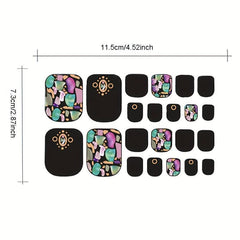 Waterproof Full Wraps Nail Polish Stickers - Self Adhesive Nail Art Decal Strips