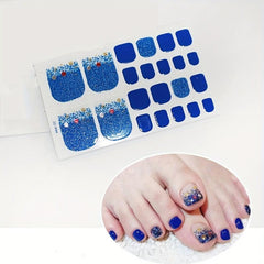 Waterproof Full Wraps Nail Polish Stickers - Self Adhesive Nail Art Decal Strips