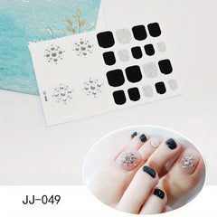 Waterproof Full Wraps Nail Polish Stickers - Self Adhesive Nail Art Decal Strips