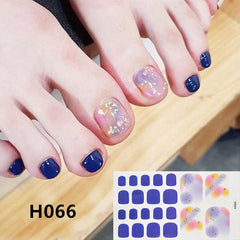 Korea Japanese Toenail Stickers Nail Polish Strips Stickers Self Adhesive