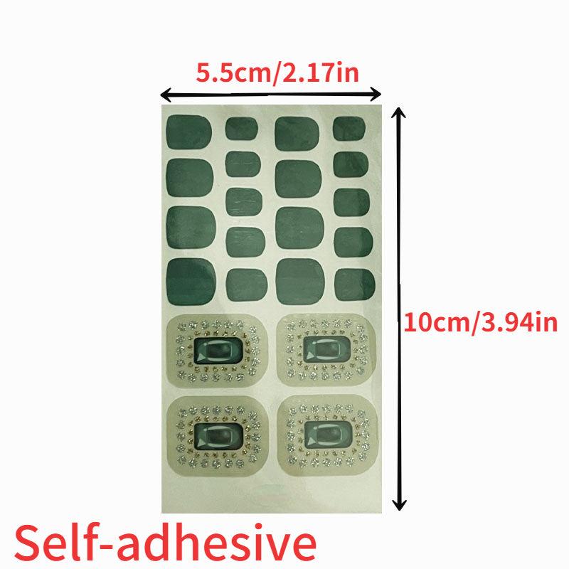Korea Japanese Toenail Stickers Nail Polish Strips Stickers Self Adhesive