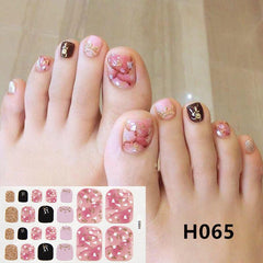 Korea Japanese Toenail Stickers Nail Polish Strips Stickers Self Adhesive