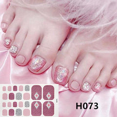 Korea Japanese Toenail Stickers Nail Polish Strips Stickers Self Adhesive