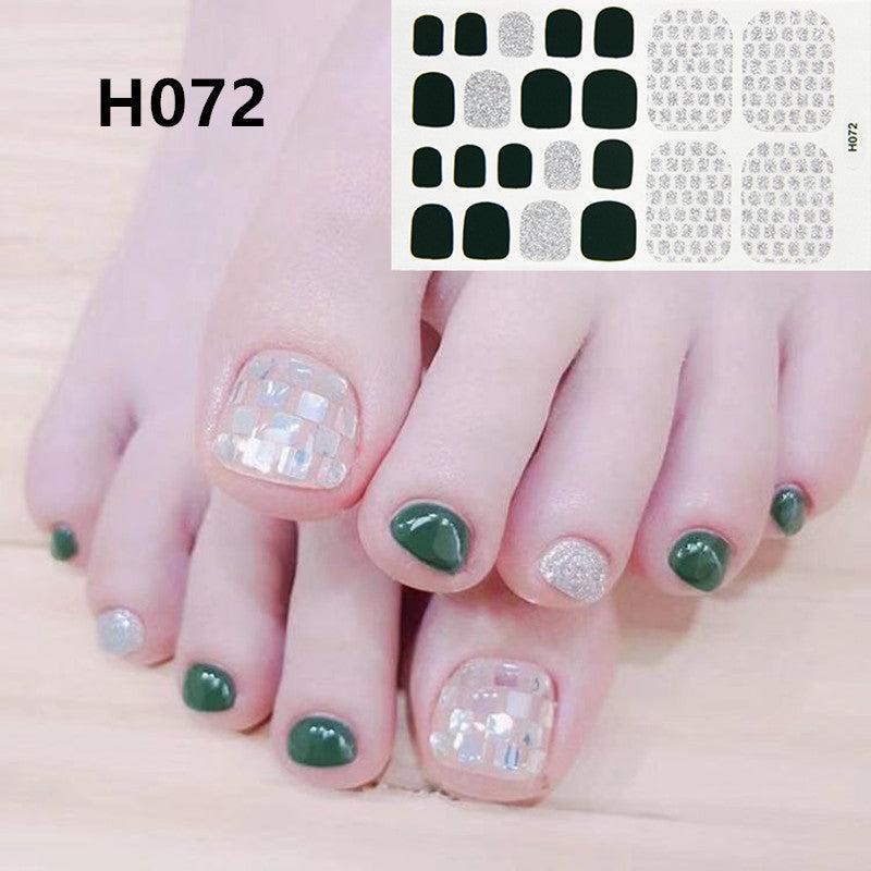 Korea Japanese Toenail Stickers Nail Polish Strips Stickers Self Adhesive