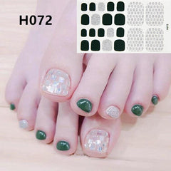 Korea Japanese Toenail Stickers Nail Polish Strips Stickers Self Adhesive
