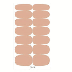 Retro Nail Stickers & Nail Wraps Set with Nail File - 12 Sheets