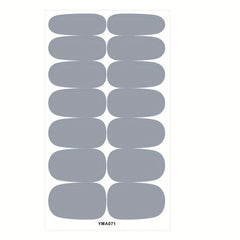 Retro Nail Stickers & Nail Wraps Set with Nail File - 12 Sheets
