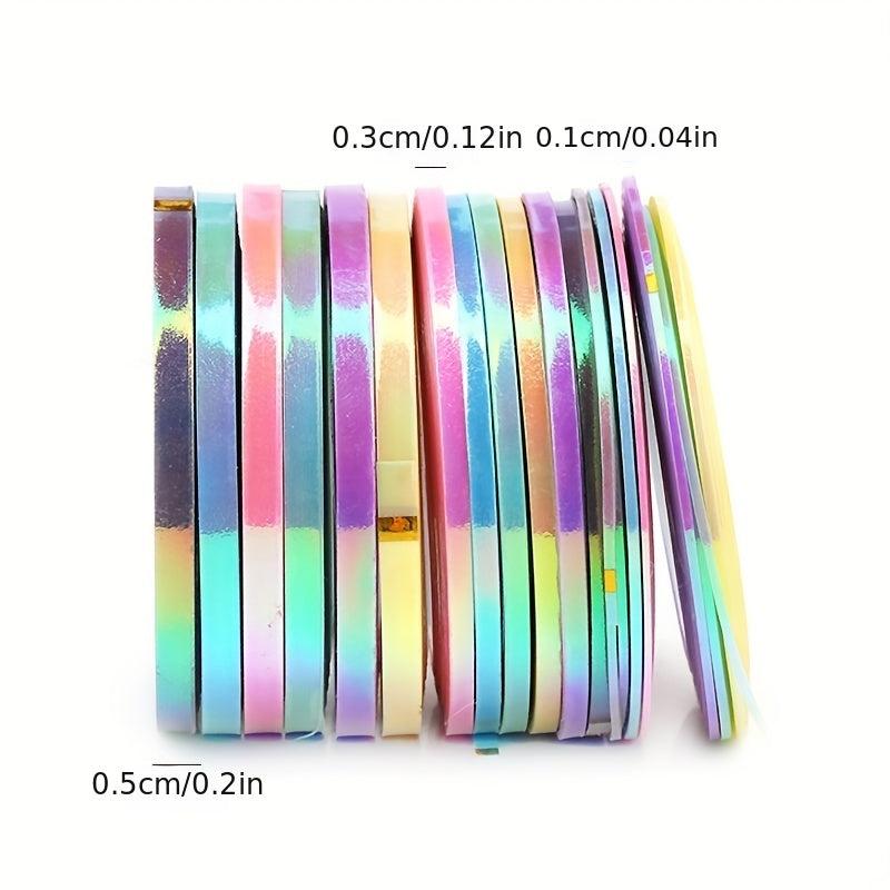 18pcs Mermaid Nail Striping Tape Decals for Nail Art DIY