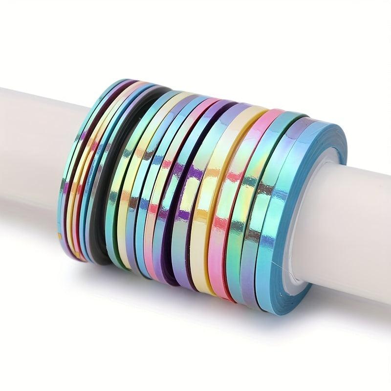 18pcs Mermaid Nail Striping Tape Decals for Nail Art DIY