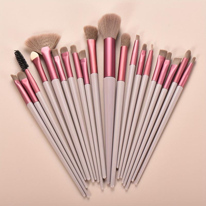 20pcs Synthetic Makeup Brush Set with Storage Bag - Perfect for Beginner Artists