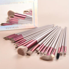 20pcs Synthetic Makeup Brush Set with Storage Bag - Perfect for Beginner Artists