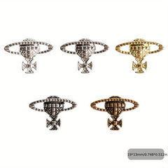 20pcs 3D Alloy Planet Nail Art Charms Vintage Punk Saturn Nail Art Accessories