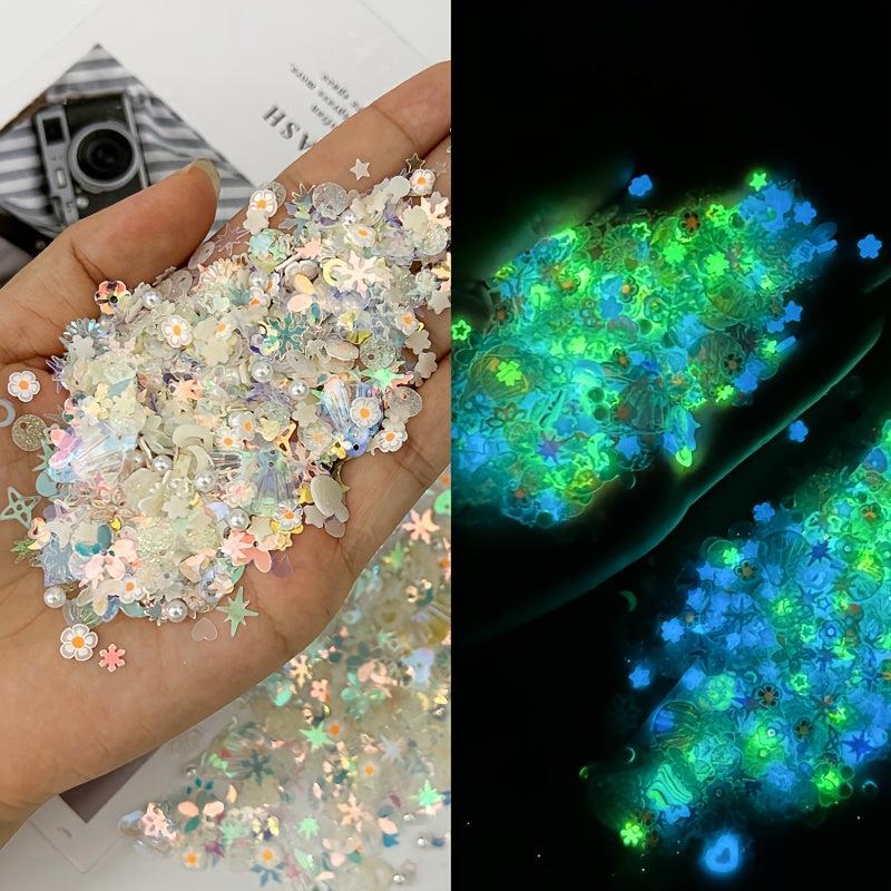 Luminous Nail Glitter Sequins Fluorescent Glitter Flakes