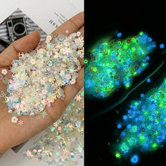 Luminous Nail Glitter Sequins Fluorescent Glitter Flakes