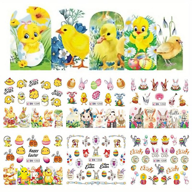 Owl Pattern Nail Water Sticker Decals Cartoon Animals Manicure Transfer Nail Art
