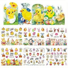 Owl Pattern Nail Water Sticker Decals Cartoon Animals Manicure Transfer Nail Art