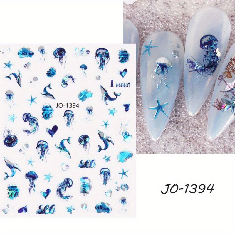 Sea World Nail Stickers - Jellyfish, Whale, Shell & Seaside Designs