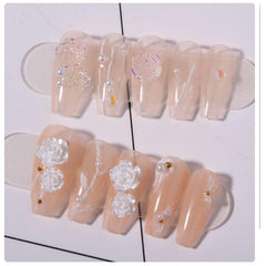 30pcs Camellia Resin Nail Decorations for Elegant Manicures