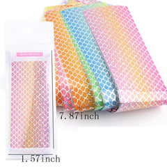 10 Sheets Mermaid Nail Foil Stickers for DIY Nail Decoration