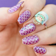 10 Sheets Mermaid Nail Foil Stickers for DIY Nail Decoration
