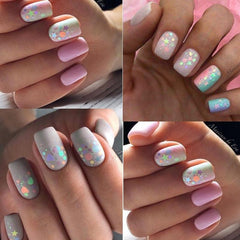 Holographic Nail Art Glitter Star Heart Flakes Mermaid Sequins Decoration