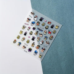 10pcs 5D Dog Nail Art Stickers Self Adhesive Puppy Nail Art Decals